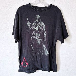 Assassins Creed Unity Video Game Black Promo T-Shirt from 2014 Size L
